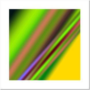 yellow blue green abstract texture Posters and Art